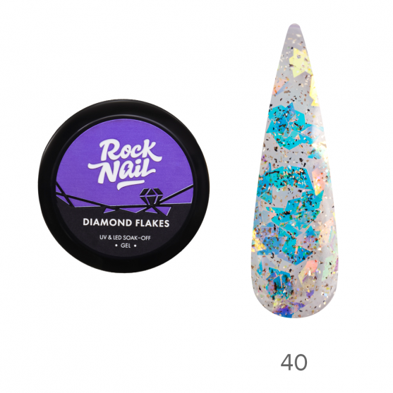 Rock Nail г/к Diamond Flakes 40  5г